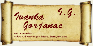 Ivanka Gorjanac vizit kartica